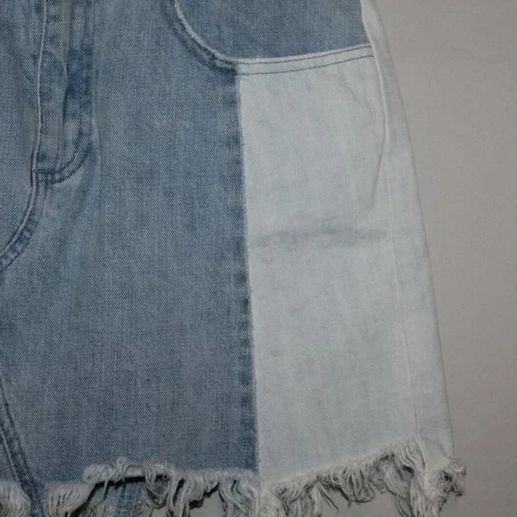 ✨2/$20 Free People Colorblock Denim Jean Mini Skirt Women's Size 6 H10333 - Picture 3 of 9